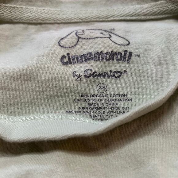 Cinnamoroll Embroidered Crewneck Tee Size XS Camping Sanrio Cute Anime Manga - Picture 4 of 5